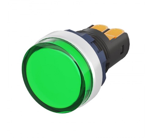 Сигнальный индикатор со встроенным диодом 9-24В, зеленый, алюминий, зажим Plug-In  M22L-F24GAP  DKC