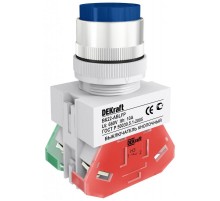 Выкл. кноп. ABLFP 22 мм Цвет:СИНИЙ 220В ВK-22   25022DEK  DEKraft