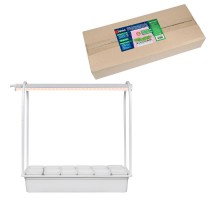 Светильник-подставка светодиодный для растений "Минисад" спектр для фотосинтеза ULT-P34-10W/SPLE IP40 WHITE12 12 кашпо в/к,белые  UL-00004998  Uniel