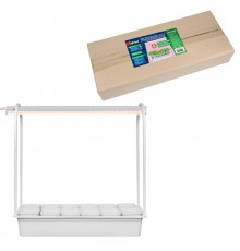 Светильник-подставка светодиодный для растений "Минисад" спектр для фотосинтеза ULT-P34-10W/SPLE IP40 WHITE12 12 кашпо в/к,белые  UL-00004998  Uniel