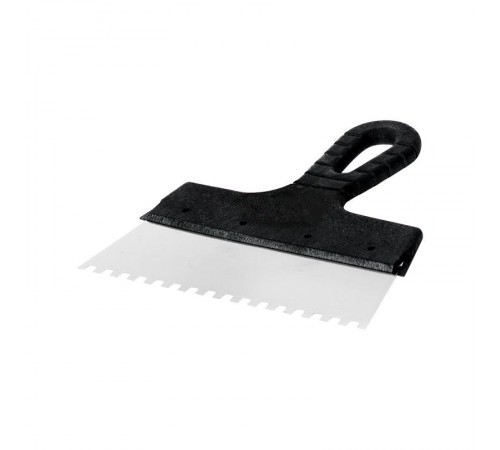 Шпатель фасадный 200 мм зуб 6х6 нержавеющая сталь, пластмассовая ручка  89-0222  Rexant