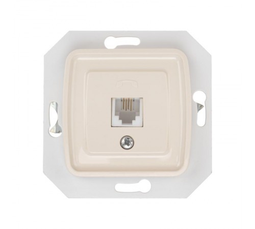 DEA Розетка Телефон RJ11 с/у мех. Беж  KR-78-0252  Kranz