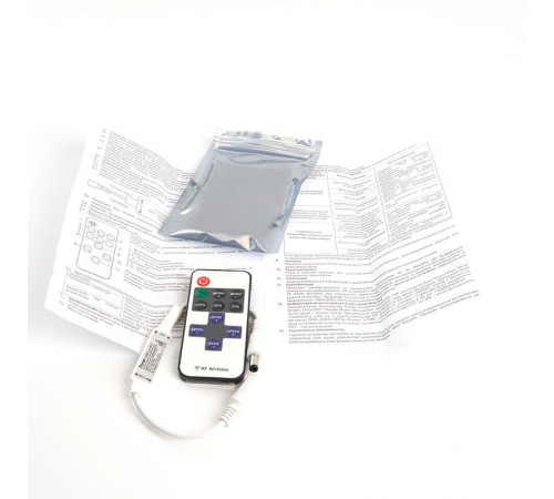 Контроллер для одноцветной светодиодной ленты с П/У белый, 12-24V, LD65  48031  FERON