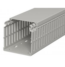 Кабель-канал перфорированный LKV N 75x75x2000 мм ПВХ серый RAL7030  6178426  OBO Bettermann