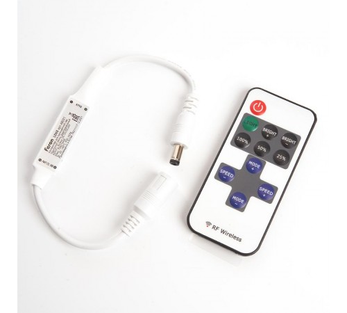 Контроллер для одноцветной светодиодной ленты с П/У белый, 12-24V, LD65  48031  FERON