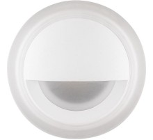 Светильник светодиодный встраиваемый для лестничной подсветки IP20 LN009 3W 210 Lm 4000К белый круг  32666  FERON