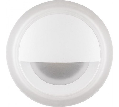 Светильник светодиодный встраиваемый для лестничной подсветки IP20 LN009 3W 210 Lm 4000К белый круг  32666  FERON