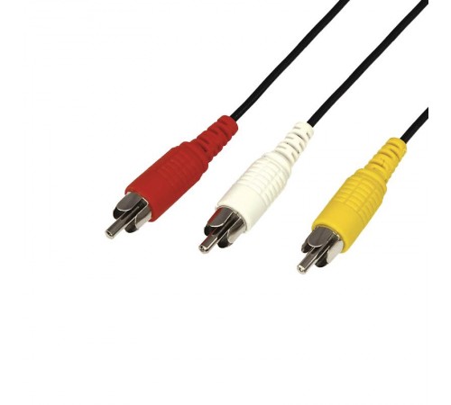 Шнур 3 RCA - 3 RCA, длина 7 метров, черный  17-0206  REXANT