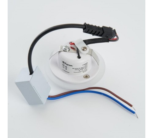 Светильник светодиодный встраиваемый для лестничной подсветки IP20 LN009 3W 210 Lm 4000К белый круг  32666  FERON