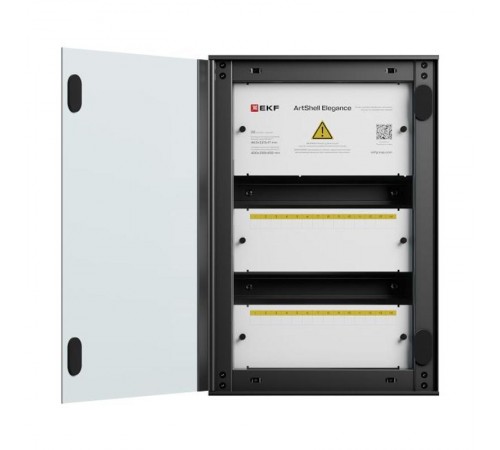 Корпус ArtShell Elegance встраиваемый силовой 28 модулей, белая дверь из закаленного стекла  artshell-e-28p-cw EKF