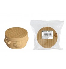 Коробка распределительная о/п D65х40мм, крышка, сосна, IP54, 4вх. инд. штрихкод  SQ1401-0701  TDM