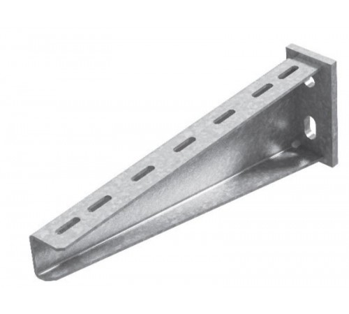 Консоль подвеса для высоких нагрузок, на поверхность, база 400, толщ. 3,0 мм, гор. цинк, 354541  КПН7-400-3,0-ГЦ   Ostec