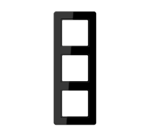 Рамка для вертикальной и горизонтальной установки, 3 поста; термопласт; черный; A FLOW  AF583BFSW  Jung