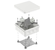 Коробка огнестойкая для о/п двухкомпонентная 60-0303-FR6.0-4 Е15-Е120 RAL9003 100х100х40 (16 шт/кор)  60-0303-9003-FR6.0-4  Промрукав