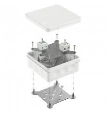 Коробка огнестойкая для о/п двухкомпонентная 60-0303-FR6.0-4 Е15-Е120 RAL9003 100х100х40 (16 шт/кор)  60-0303-9003-FR6.0-4  Промрукав