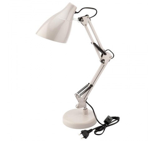 Светильник настольный Рубикон на металлической стойке с основанием, с цоколем Е27, 60 Вт, цвет лунный свет  603-1011  Rexant