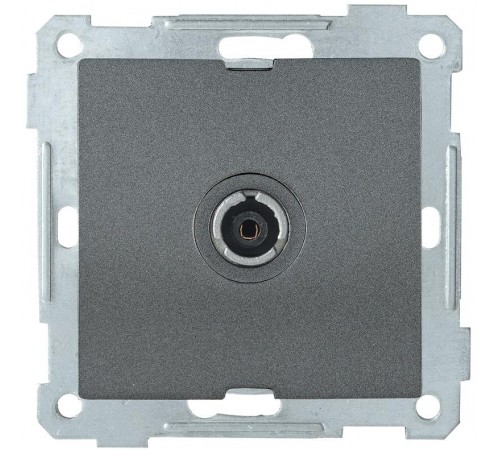 BOLERO антрацит Розетка оконечная TV РТВ11-0-Б  EAB11-K95  IEK