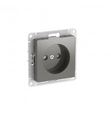 AtlasDesign Сталь Розетка без заземления со шторками, 16А, механизм, быстрозажимные клеммы  ATN000949S  SE