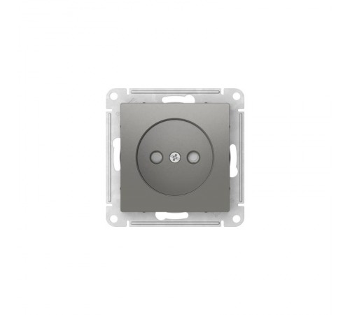 AtlasDesign Сталь Розетка без заземления со шторками, 16А, механизм, быстрозажимные клеммы  ATN000949S  SE