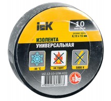 Изолента 0,13х15 мм черная 10 метров  UIZ-13-10-10M-K02  IEK