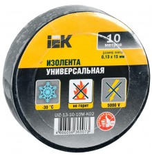 Изолента 0,13х15 мм черная 10 метров  UIZ-13-10-10M-K02  IEK