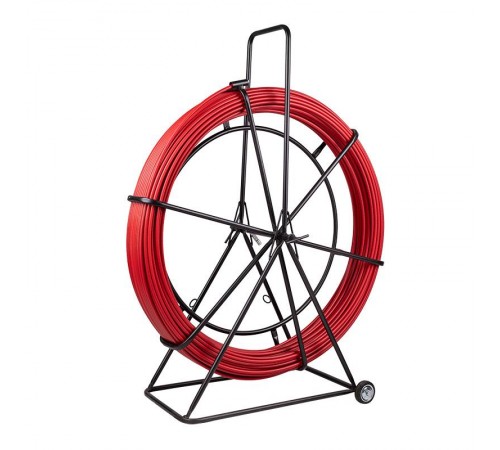 Протяжка кабельная (УЗК в тележке), стеклопруток d=11,0 мм, 50 м красная  47-1150  REXANT