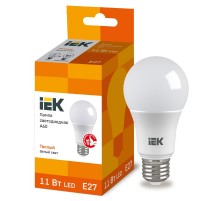 Лампа светодиодная LED 11Вт Е27 220В 3000К A60 груша  LLE-A60-11-230-30-E27  IEK
