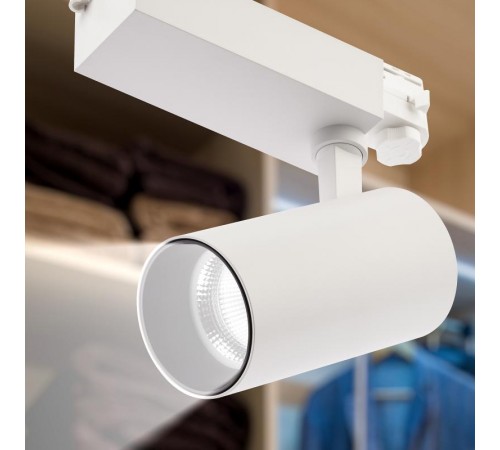 Светильник светодиодный трековый трёхфазный SТR-30-36-40K-W30 узкий луч 4000K белый  Б0049754  ЭРА