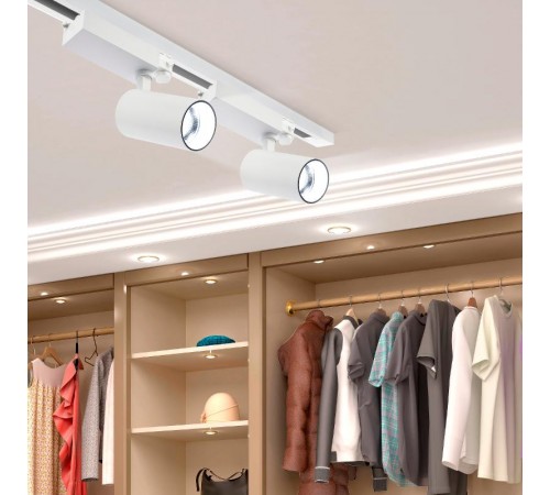 Светильник светодиодный трековый трёхфазный SТR-30-36-40K-W30 узкий луч 4000K белый  Б0049754  ЭРА