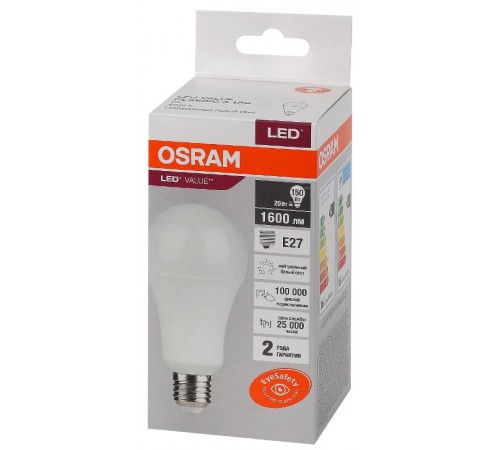 Лампа светодиодная LED Value CL- A 20W/840 230V E27 10X1  4058075579323  OSRAM