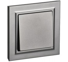 BRITE Выключатель 1-клавишный 10А в сборе ВСР10-1-0-БрС сталь  BR-V10-0-10-K46-F  IEK