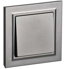 BRITE Выключатель 1-клавишный 10А в сборе ВСР10-1-0-БрС сталь  BR-V10-0-10-K46-F  IEK