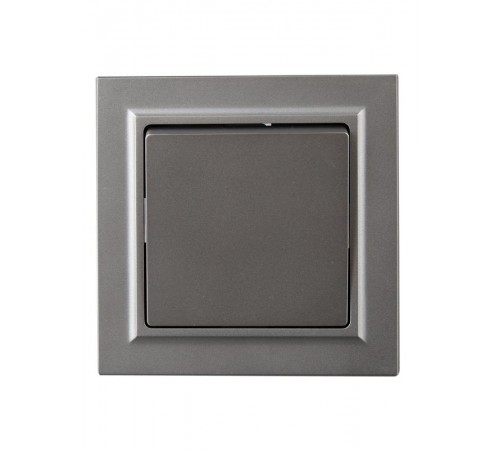 BRITE Выключатель 1-клавишный 10А в сборе ВСР10-1-0-БрС сталь  BR-V10-0-10-K46-F  IEK