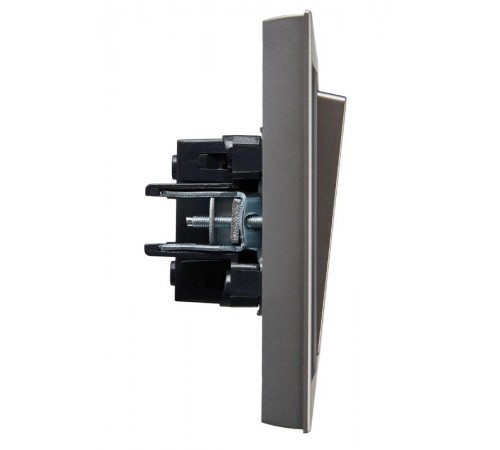 BRITE Выключатель 1-клавишный 10А в сборе ВСР10-1-0-БрС сталь  BR-V10-0-10-K46-F  IEK