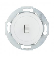 Переключатель 1-рычажковый, на 2 направления (схема 6) 10 A, 250 B (белый) Vintage  880804-1  Ecoplast