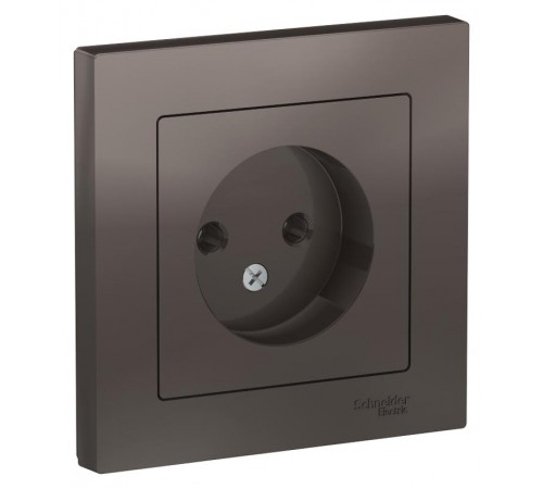 AtlasDesign Мокко Розетка без заземления, 16А, (в сборе с рамкой)  ATN000640  SE