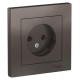 AtlasDesign Мокко Розетка без заземления, 16А, (в сборе с рамкой)  ATN000640  SE