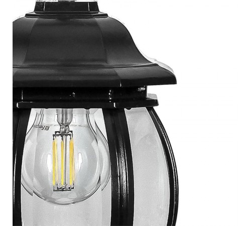 Светильник садово-парковый 8105 100W 230V E27 160*160*400мм черный  11104  FERON