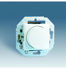 Simon 27 Светорегулятор проходной поворотно-нажимной, 40-500Вт, (лампы накаливания+галоген), широкий модуль,  27313-32  Simon