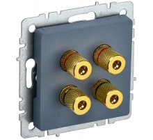 BRITE АудиоРозетка 4-местная РА10-БрМ маренго  BR-S40-K35  IEK