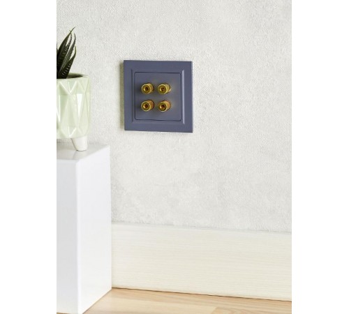 BRITE АудиоРозетка 4-местная РА10-БрМ маренго  BR-S40-K35  IEK