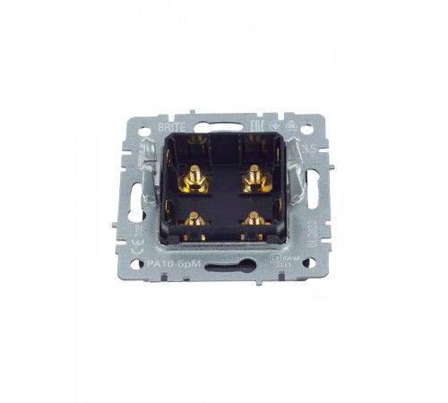 BRITE АудиоРозетка 4-местная РА10-БрМ маренго  BR-S40-K35  IEK