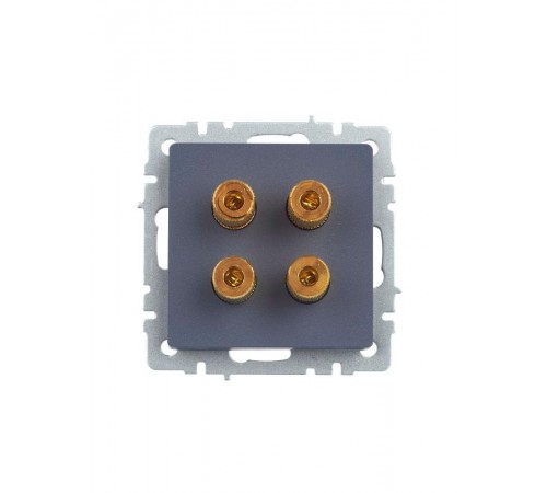 BRITE АудиоРозетка 4-местная РА10-БрМ маренго  BR-S40-K35  IEK
