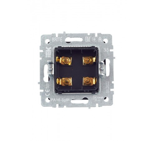 BRITE АудиоРозетка 4-местная РА10-БрМ маренго  BR-S40-K35  IEK