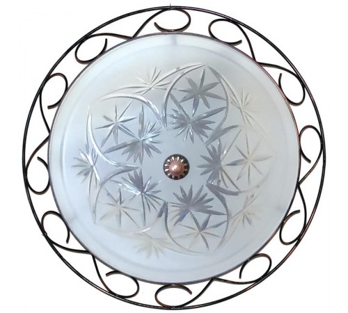 Светильник НПБ 01-3х60-160 3х60Вт Е27 ЛН/КЛЛ/LED IP20 прозрачный матовый, корпус "Орнамент" медь  1005151678  Элетех