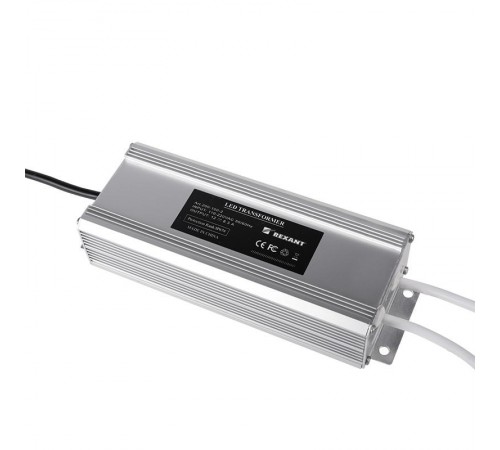 Источник питания 110-220V AC/12V DC, 8,3А, 100W с проводами, влагозащищенный (IP67)  200-100-2  REXANT