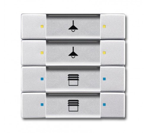 6127/02-83-500 Сенсор 4/8-кл. многофункциональный, серебристый алюминий  6117-0-0234  2CKA006117A0234  ABB