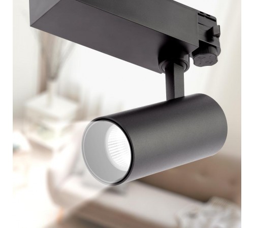 Светильник светодиодный трековый трёхфазный SТR-30-36-30K-B20 узкий луч 3000K черный  Б0049778  ЭРА