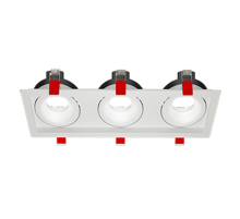 Рамка для модульного светильника FLEX 50 13 тройная встраиваемая110х325х55мм RAL9010 поворотная  V1-R0-00435-10011-2000000  VARTON