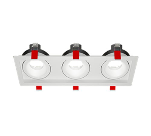 Рамка для модульного светильника FLEX 50 13 тройная встраиваемая110х325х55мм RAL9010 поворотная  V1-R0-00435-10011-2000000  VARTON